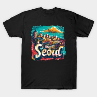 Seoul Retro South Korea t-shirt T-Shirt